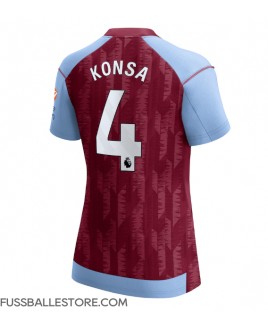 Günstige Aston Villa Ezri Konsa #4 Heimtrikot Damen 2023-24 Kurzarm